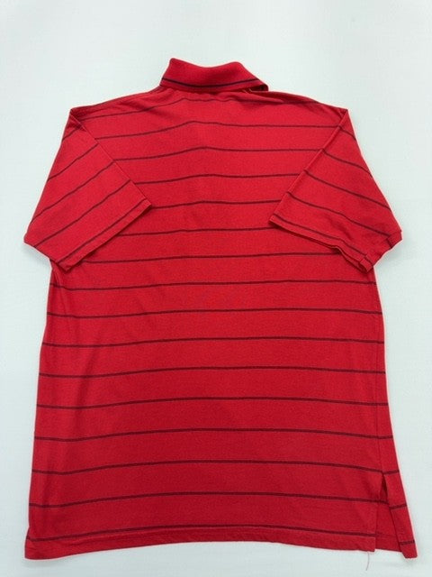 Hawaii 8 Sharry Men Red Striped Polo Shirt XL 100% Cotton Embroidered Logo