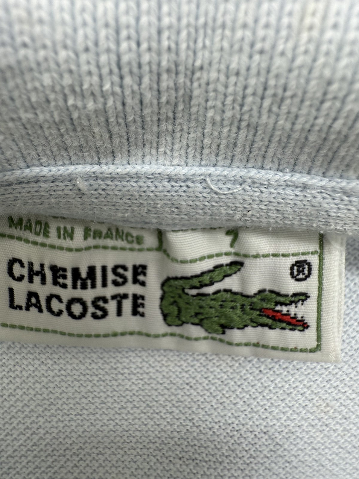 Lacoste Vintage White Cotton Short Sleeve Polo Shirt France Unisex