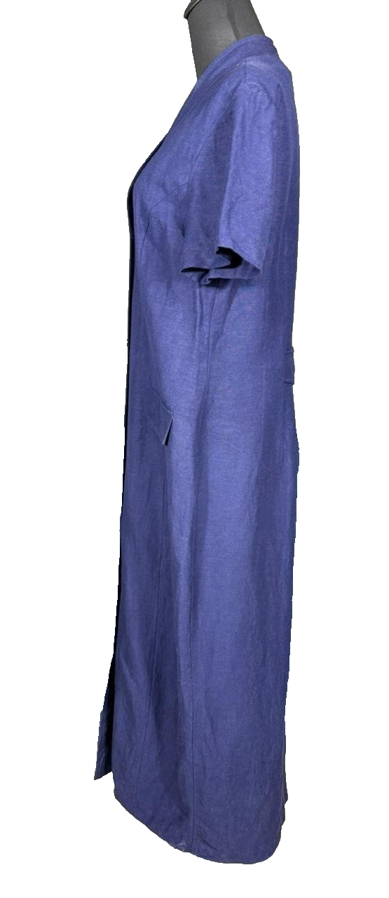 Savannah Dress - Navy Blue Linen - Size 10