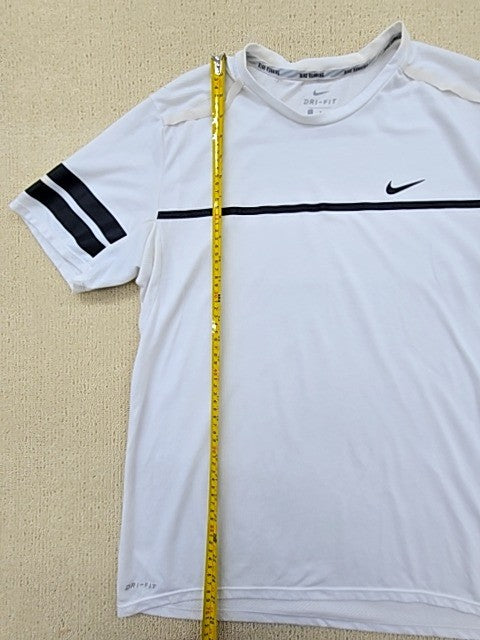 Nike Miler Dri-FIT UV White Stripe L Men's Running Tee