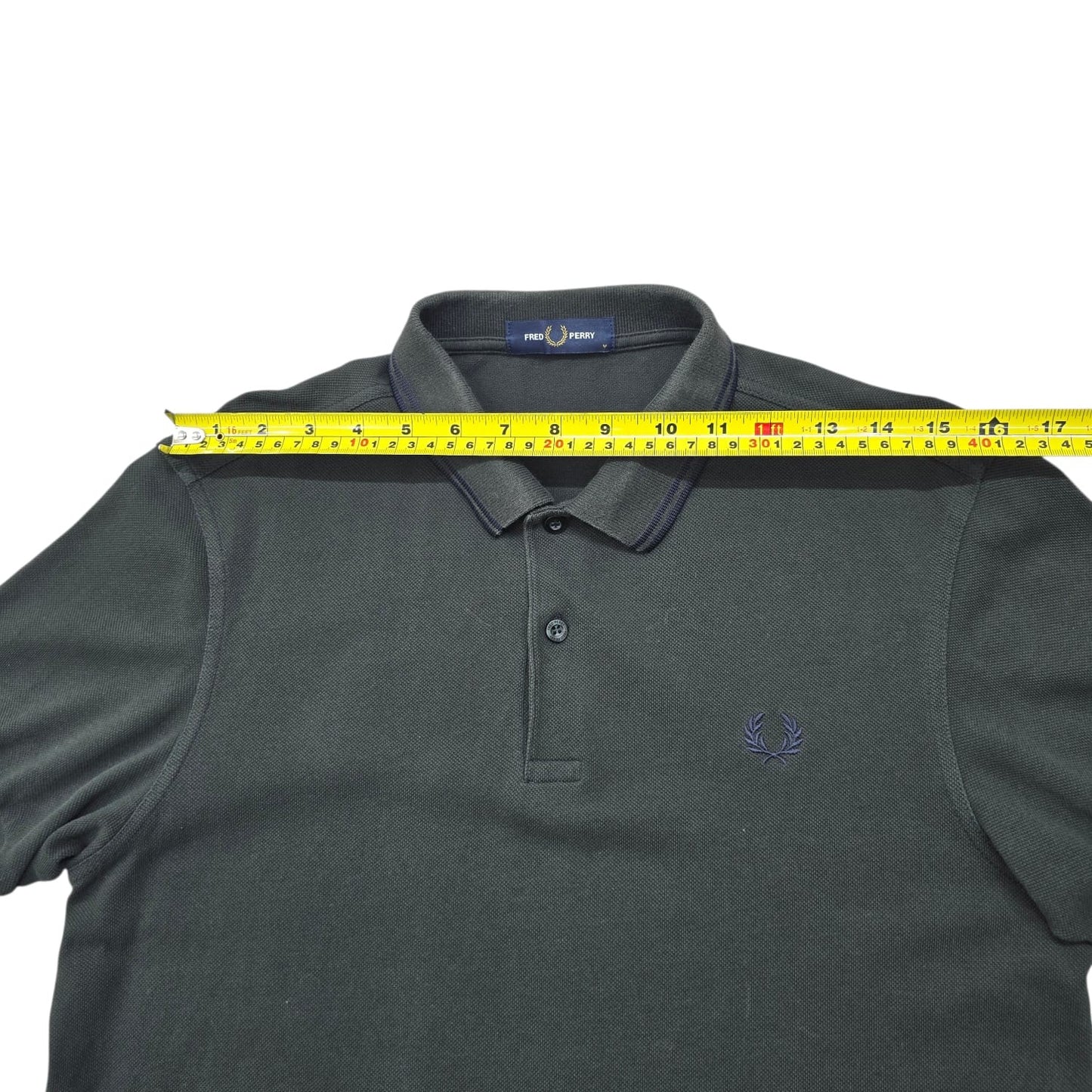 Fred Perry Men's Charcoal Twin Tipped Polo Size M M3600