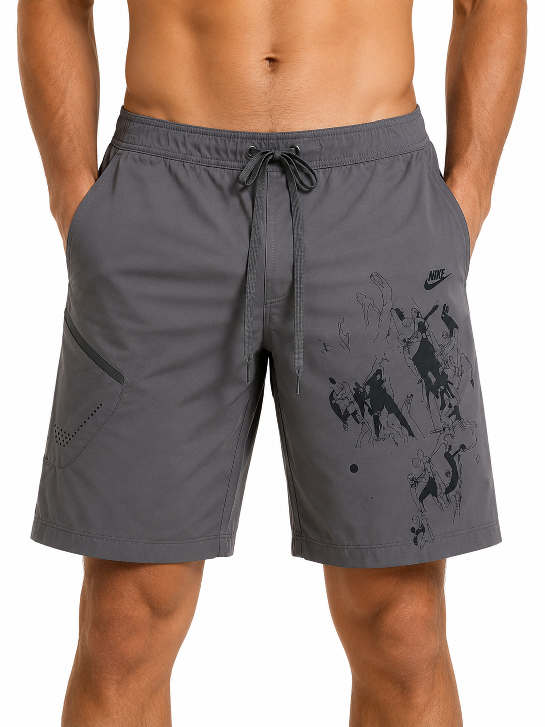 Nike Men Gray Swim Shorts size M product image 1