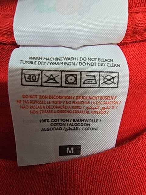 Fruit of the Loom Unisex Kids Red Graphic T-Shirt Size M Condition New