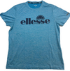 Ellesse Men's Blue T-Shirt – Size L, Logo, Crew Neck