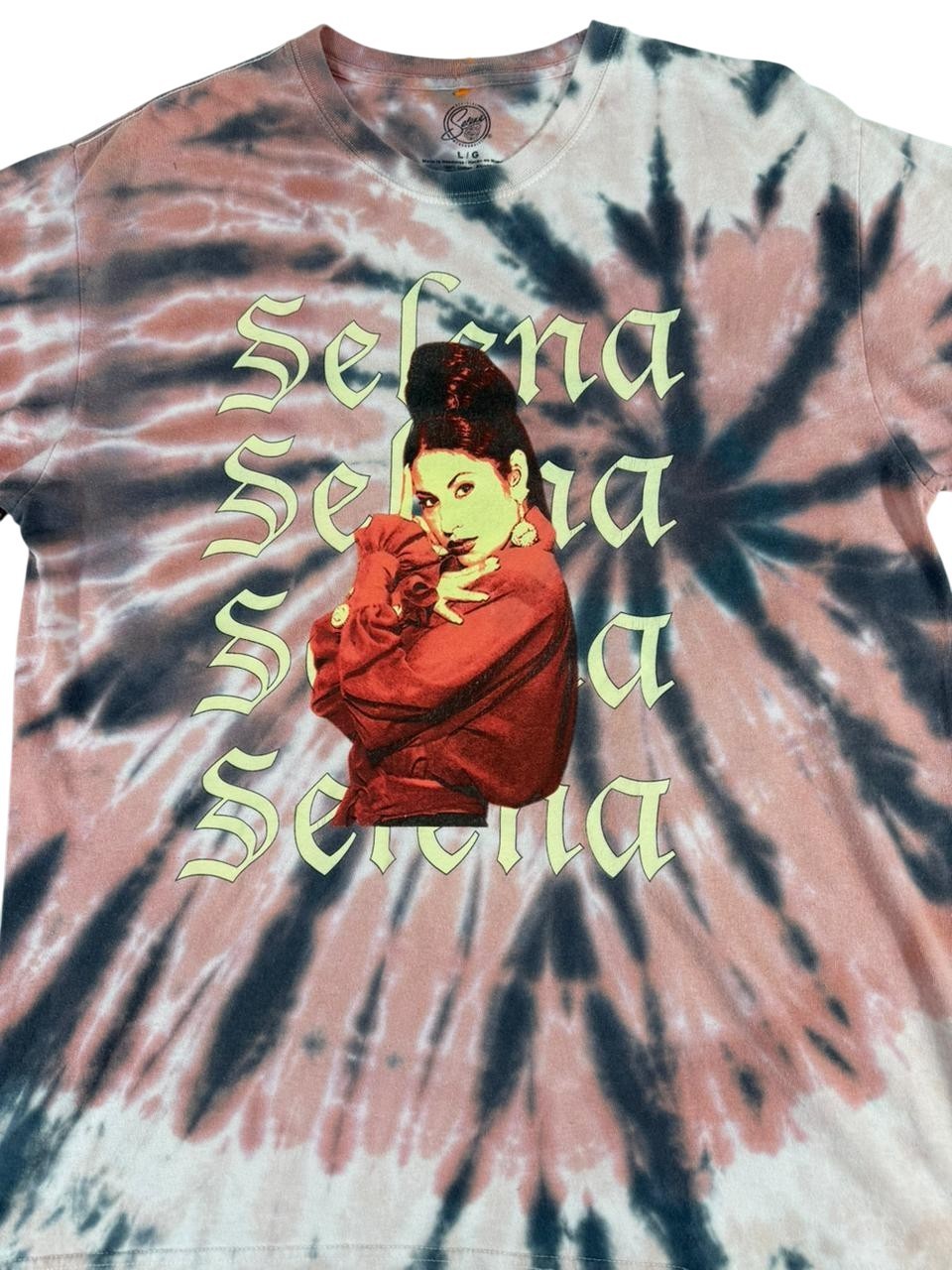Selena Quintanilla Men's Tie Dye Graphic T-Shirt Official Merchandise Size Large