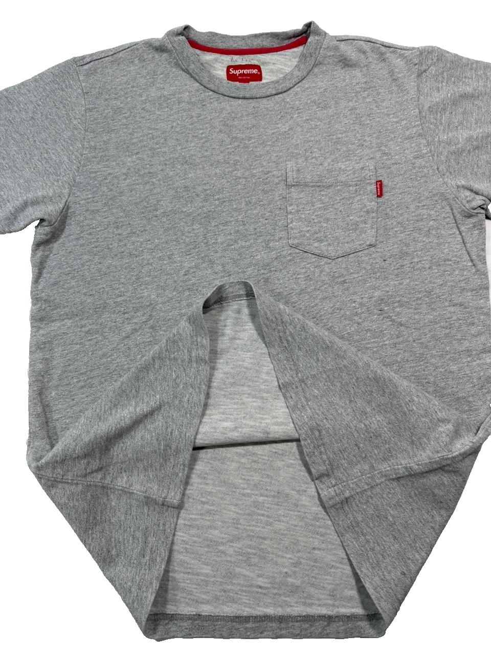 Supreme 100% Cotton Men's T-Shirt, Gray, Size Small