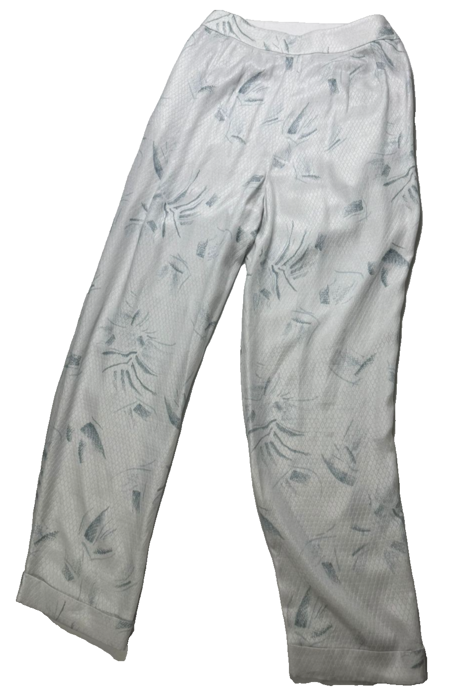BNWT Giorgio Armani Printed Jacquard Tapered Pants In A Light, Cream-Hued Color