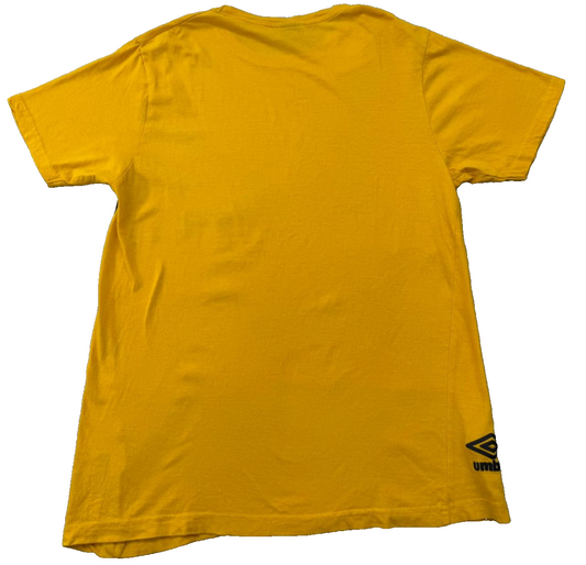 Umbro Men's Yellow T-Shirt – Size L, Short Sleeve, Crew Neck