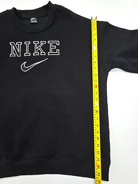 Nike Men's Black Crew Neck Sweatshirt XL Logo Embroidery