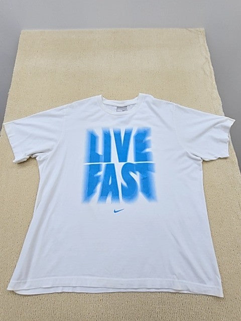 Nike Men's XL White Short Sleeve Crew T-Shirt Regular