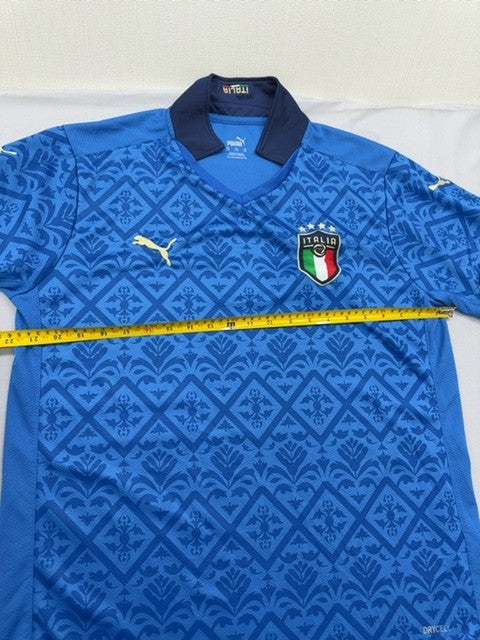 Puma Men's Blue Geometric Jersey XL Short Sleeve Crewneck