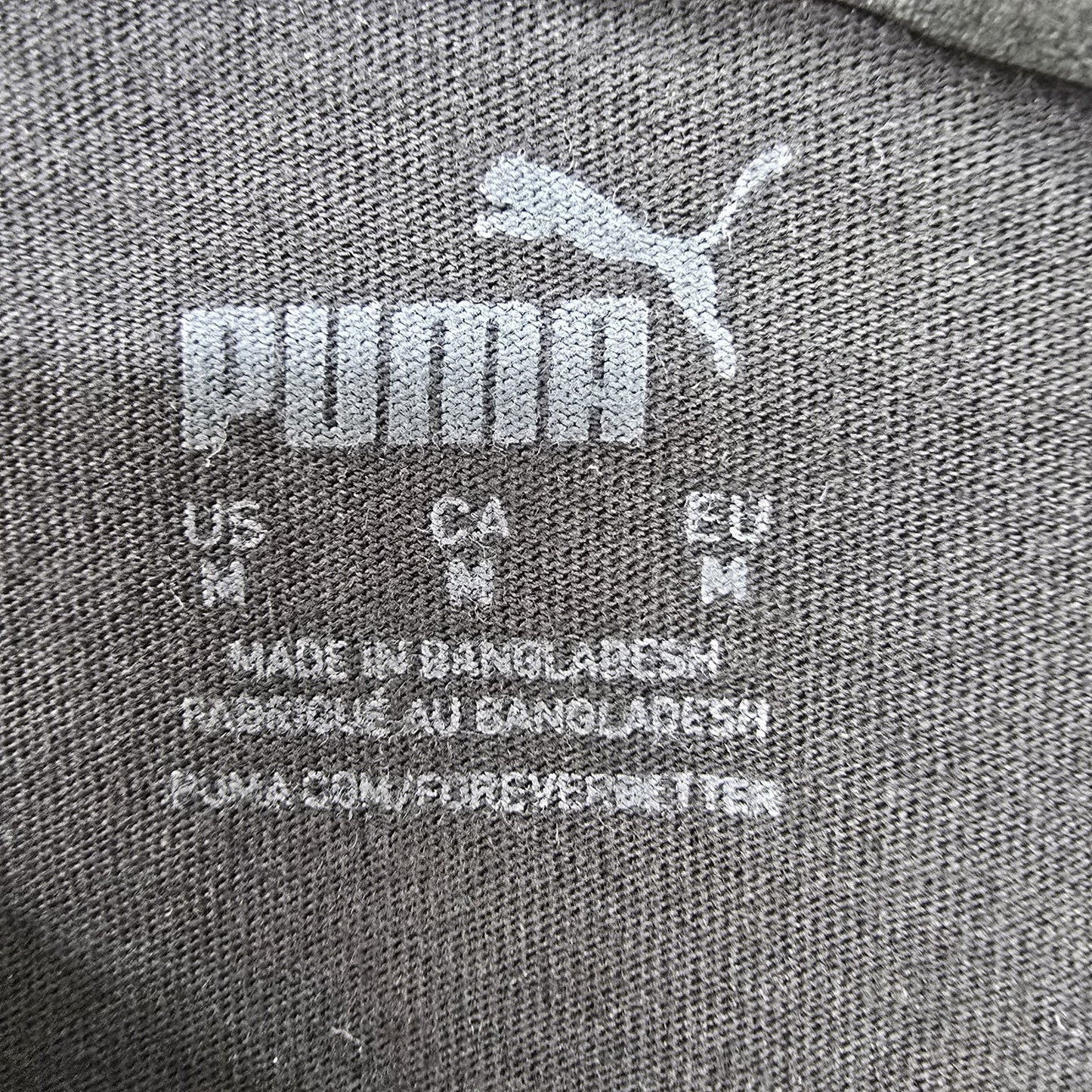 PUMA Men's Black Gray Colorblock Tee Regular Fit New