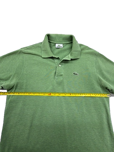 Lacoste Men's Green Polo Shirt Size 5 Classic Fit Croc Logo