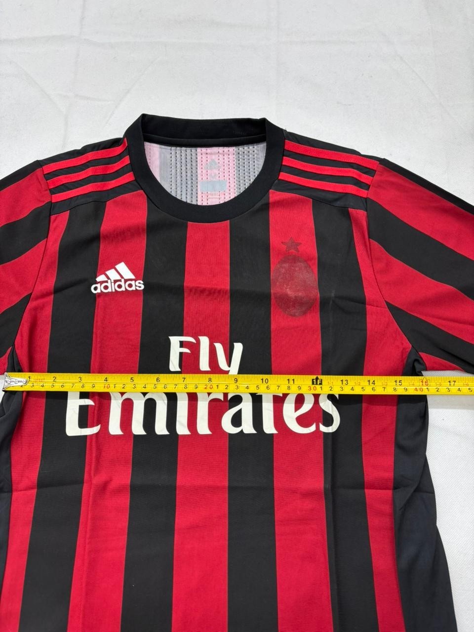 Adidas AC Milan Home Jersey Red Black Striped Fly Emirates Size M Thailand
