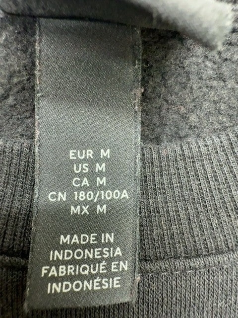 H&M Men Black Hoodie size M product image 4