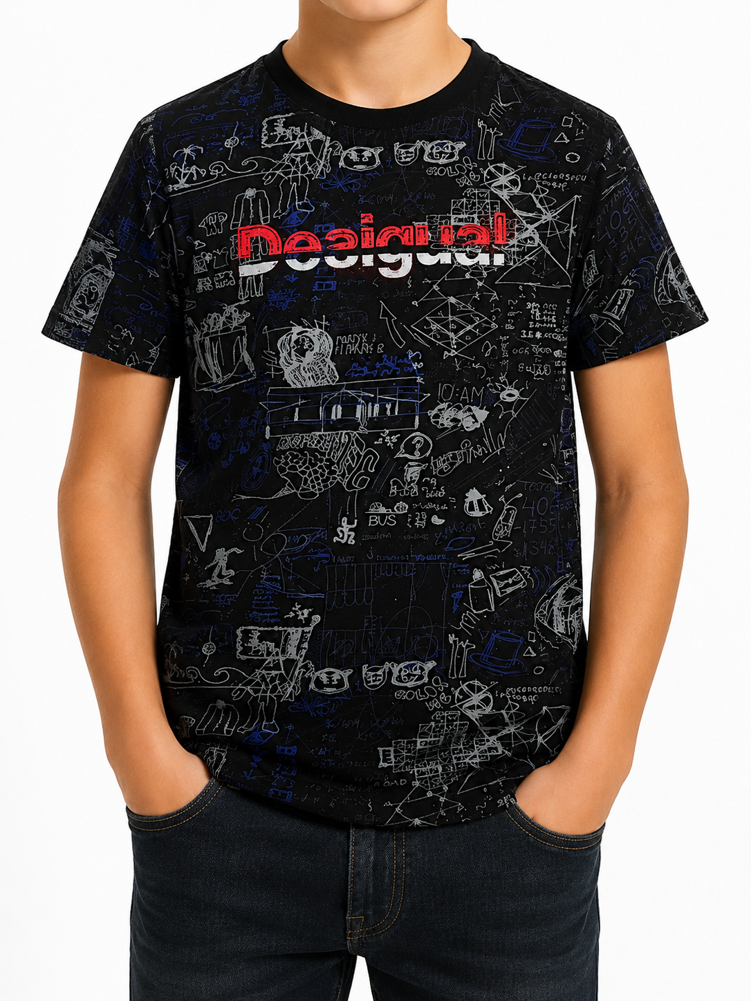 Desigual Boys Black T-Shirt size L product image 1