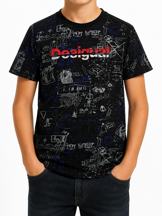 Desigual Boys Black T-Shirt size L product image 1