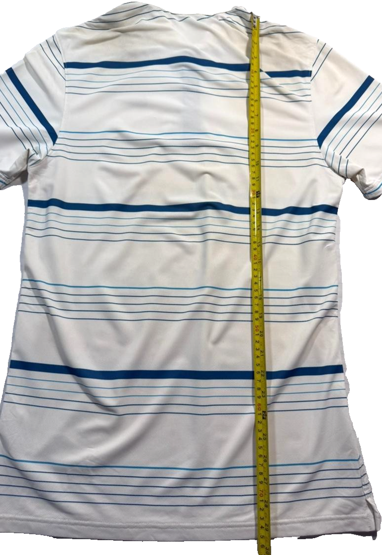 Nike Dri-FIT Golf Polo Shirt With White And Blue - Size S