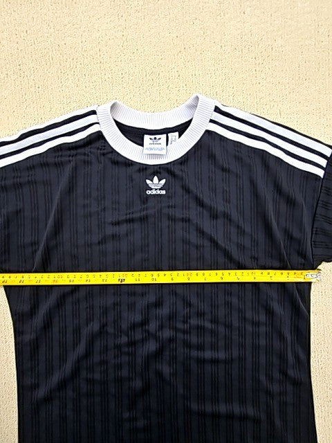 Adidas Women's Black T-Shirt – Size 12, Short Sleeve