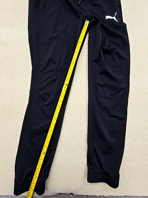 Puma Men's Black Track Pants M Elastic Waist Drawstring
