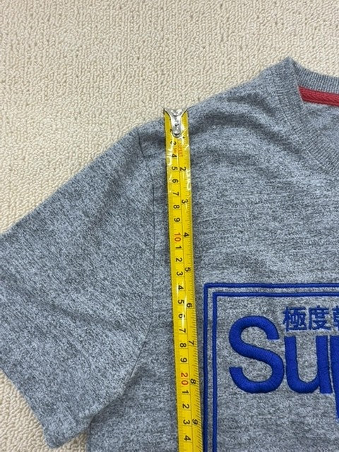 Superdry Men's Grey Marl Athletic T-Shirt Short Sleeve Relaxed Fit