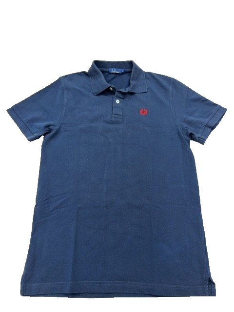 Fred Perry Men's Navy Polo Shirt – Size L, Cotton