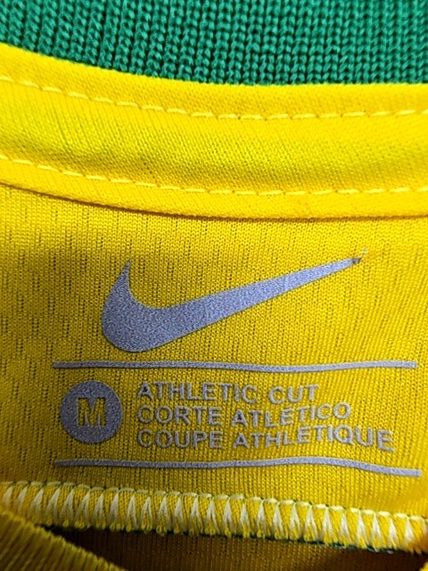 Nike Men's Yellow Football Jersey Athletic Fit M Dri-FIT Short Sleeve