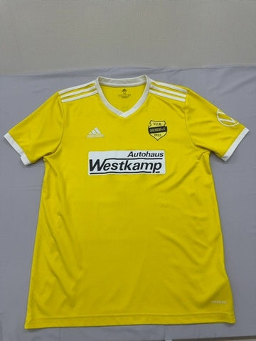 Adidas Men's Yellow VfR Bachem Jersey V-Neck M Vintage