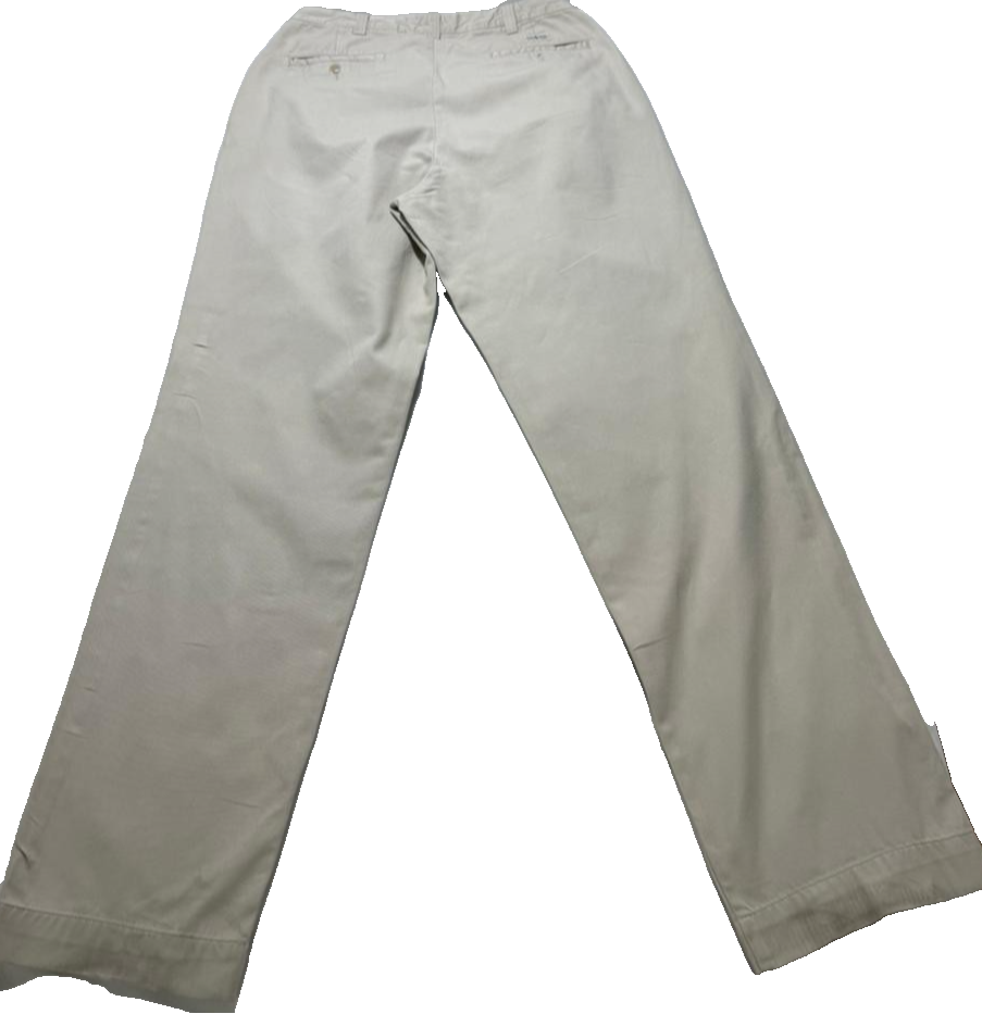Polo Ralph Lauren Men'S Beige Chino Trousers Classic Fit Cotton Pants 36/34
