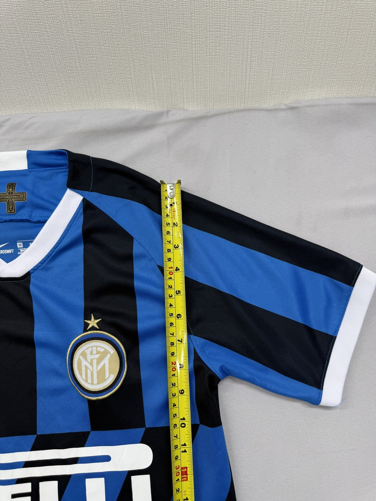 Nike Inter Milan Soccer Jersey M Vintage Pirelli Sponsor Blue Black