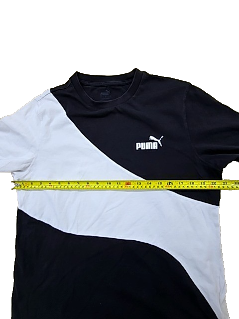 Puma Men's Black/White Split Color T-Shirt Size L