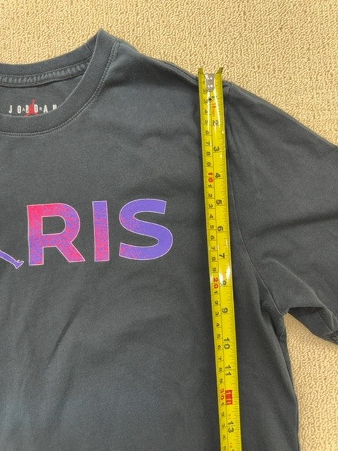 Jordan Paris Saint-Germain Men's Black Crewneck Tee M Cotton Short Sleeve