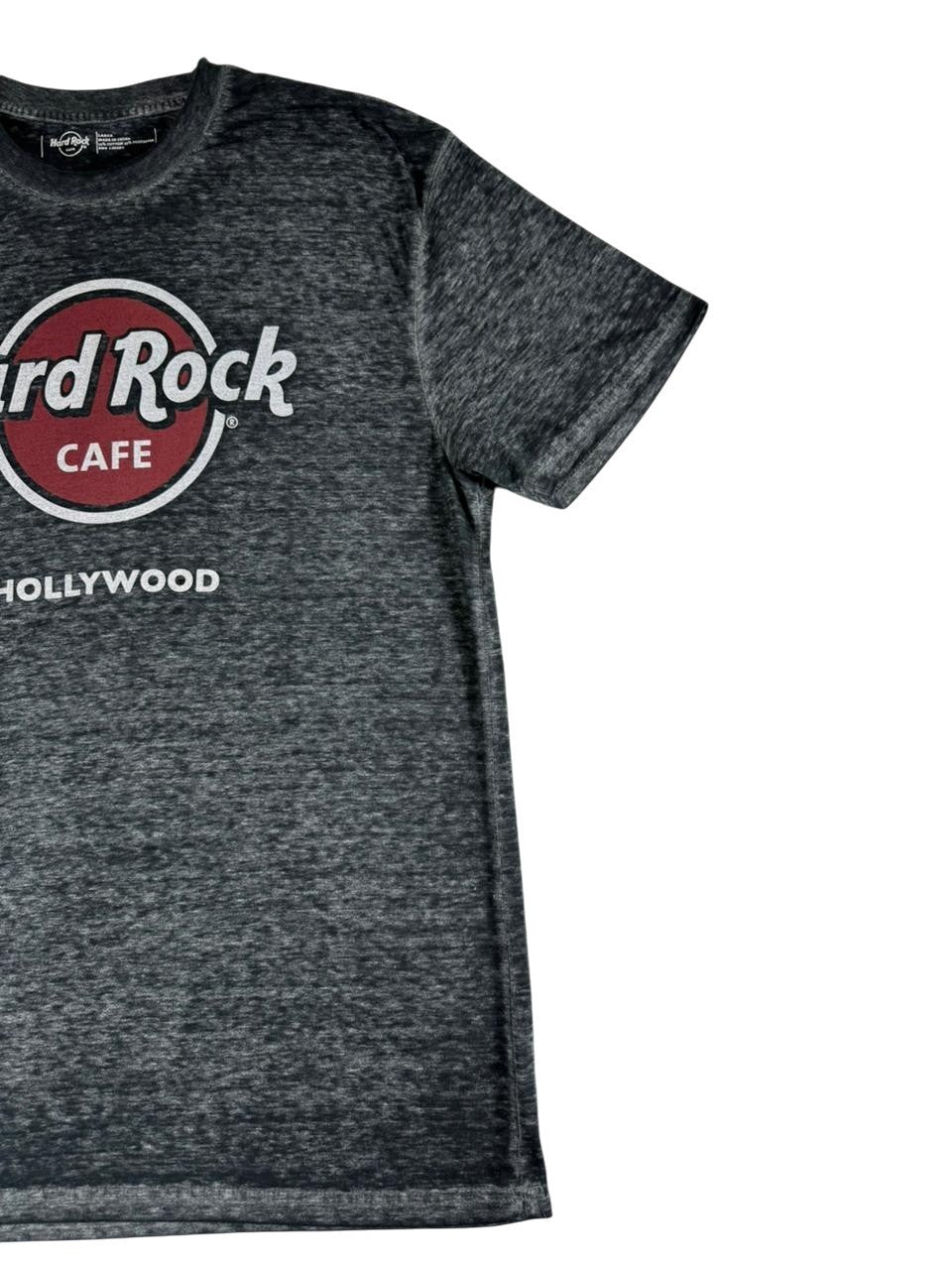 Hard Rock Cafe Hollywood T-Shirt Men's Size Large Gray Graphic Short Sleeve