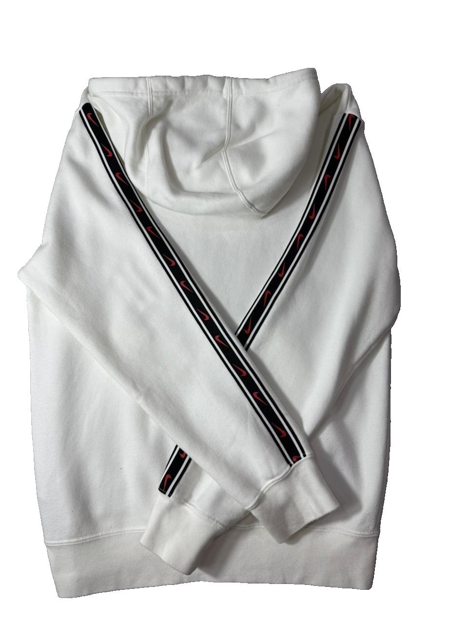 Nike Men's Small White Pullover Hoodie Fleece Swoosh Logo