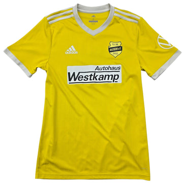 Adidas Men's Yellow Soccer Jersey Size S V-Neck Climalite
