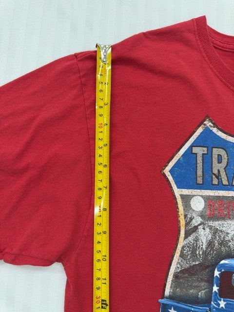 Celebrate Men's Red Patriotic Graphic T-Shirt Size L