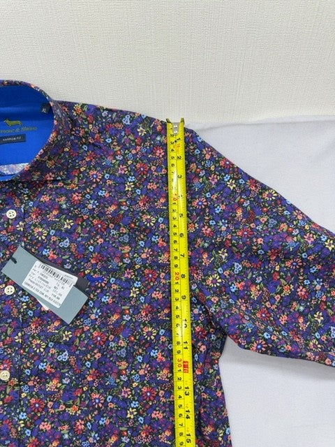 Harmont & Blaine Floral Button Shirt Men XL Long Sleeve