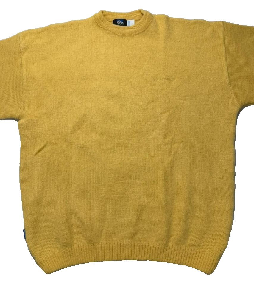 Quechua Yellow Crewneck Knit Sweater Men's Size XL
