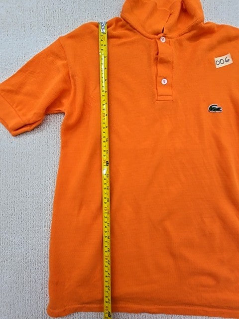 Lacoste Men's Orange Cotton Polo Shirt M Short Sleeve France