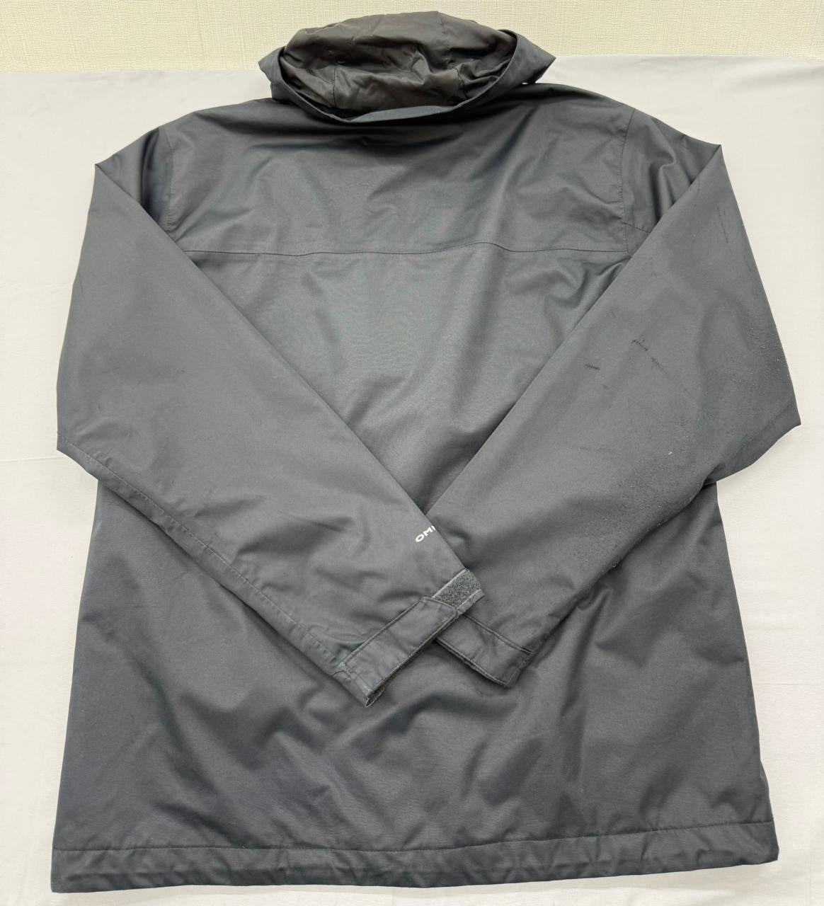 Columbia Men's Gray Hooded Waterproof Rain Jacket Size M