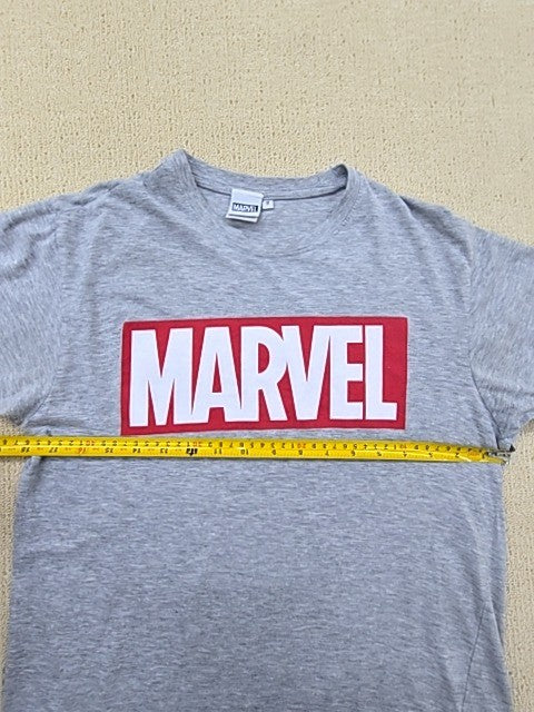 Marvel Gray Cotton Crew Neck T-Shirt M Unisex Adult