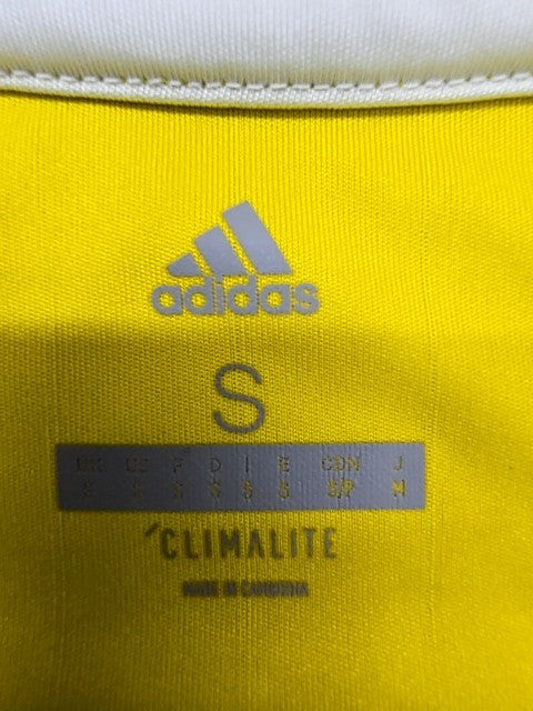 Adidas Men's Yellow Soccer Jersey V.F.R. Bachem Size S V-Neck
