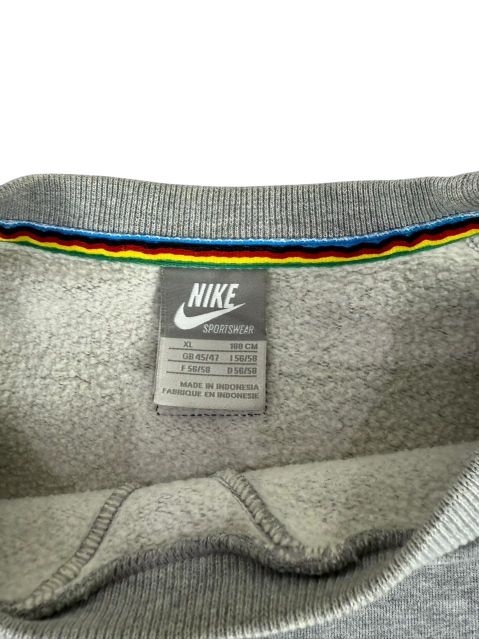 Nike Grey Colorblock Sweatshirt XL Zip Pocket Long Sleeve