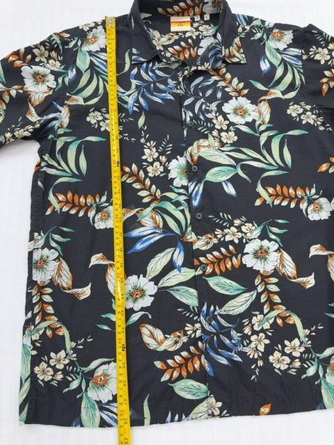 Superdry Men's Black Floral Slim Fit Shirt Size L