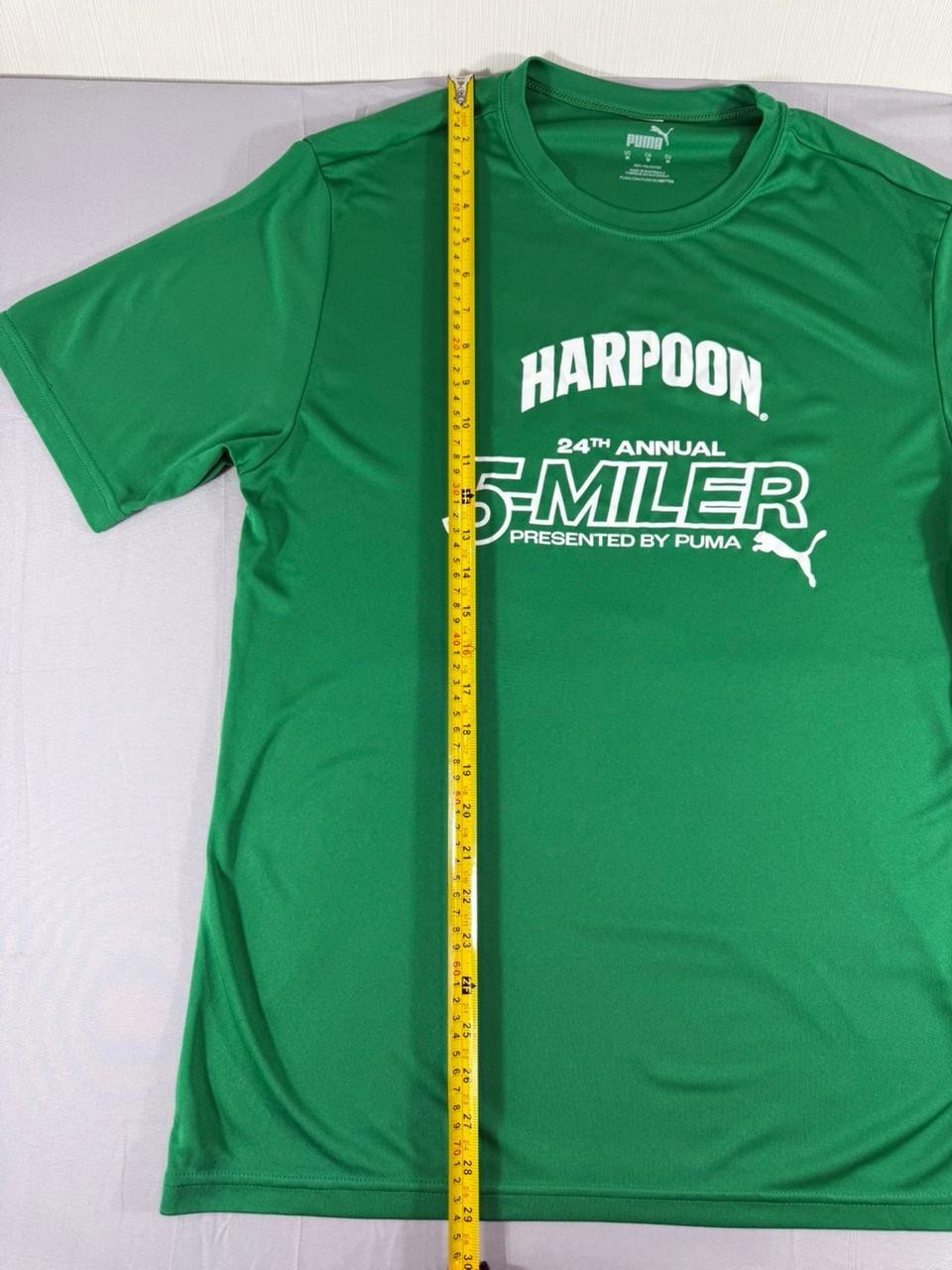 Puma Men's Medium Green Athletic T-Shirt Harpoon 5-Miler Running Tee