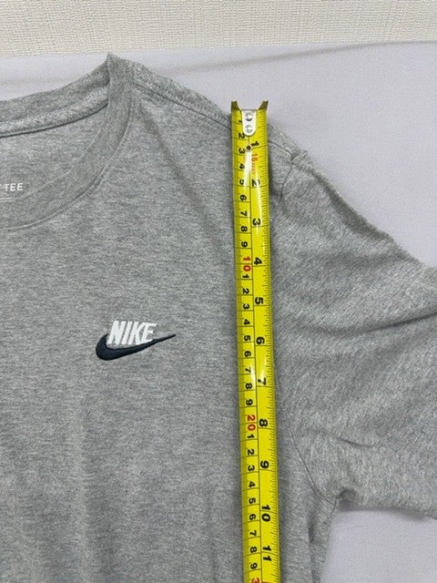 Nike Men's S Grey Cotton Short Sleeve Crew Neck Swoosh T-Shirt