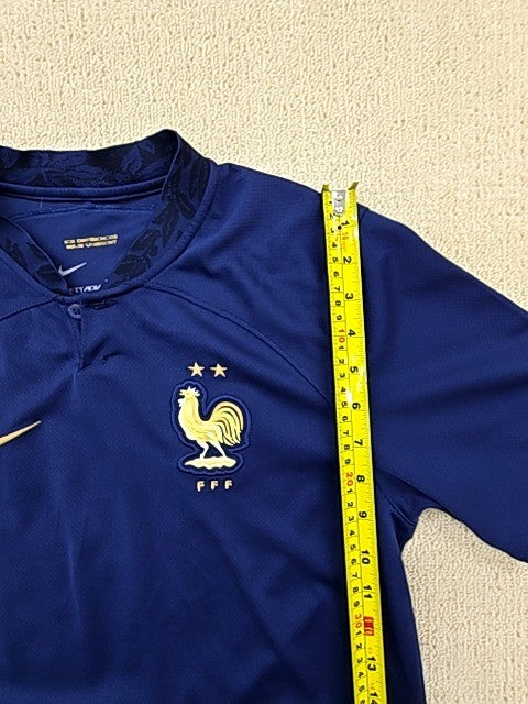 Nike Men's Navy France Soccer Jersey S Dri-FIT Short Sleeve