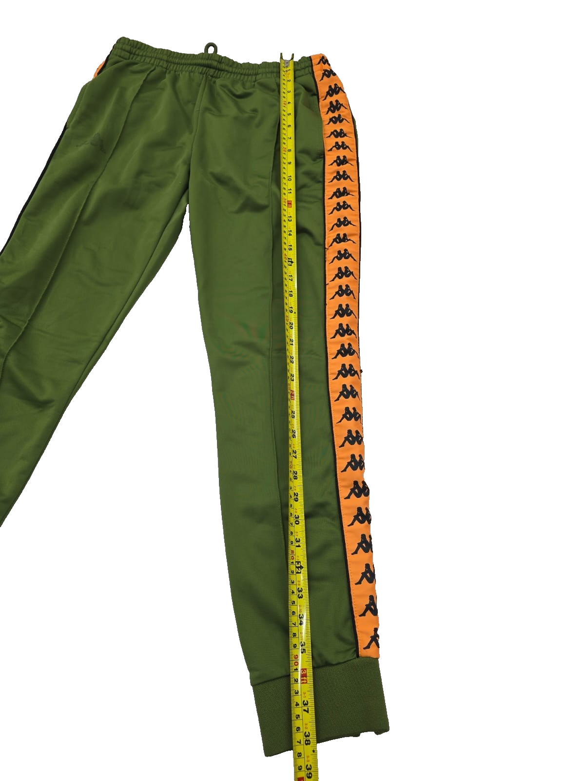 Kappa Green Track Pants Side Logo Tape Joggers Size M