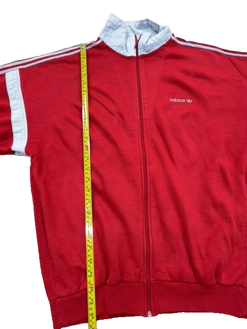 Adidas Rival Emmanuel-73 Red Track Jacket L Unisex Zipper Stripe