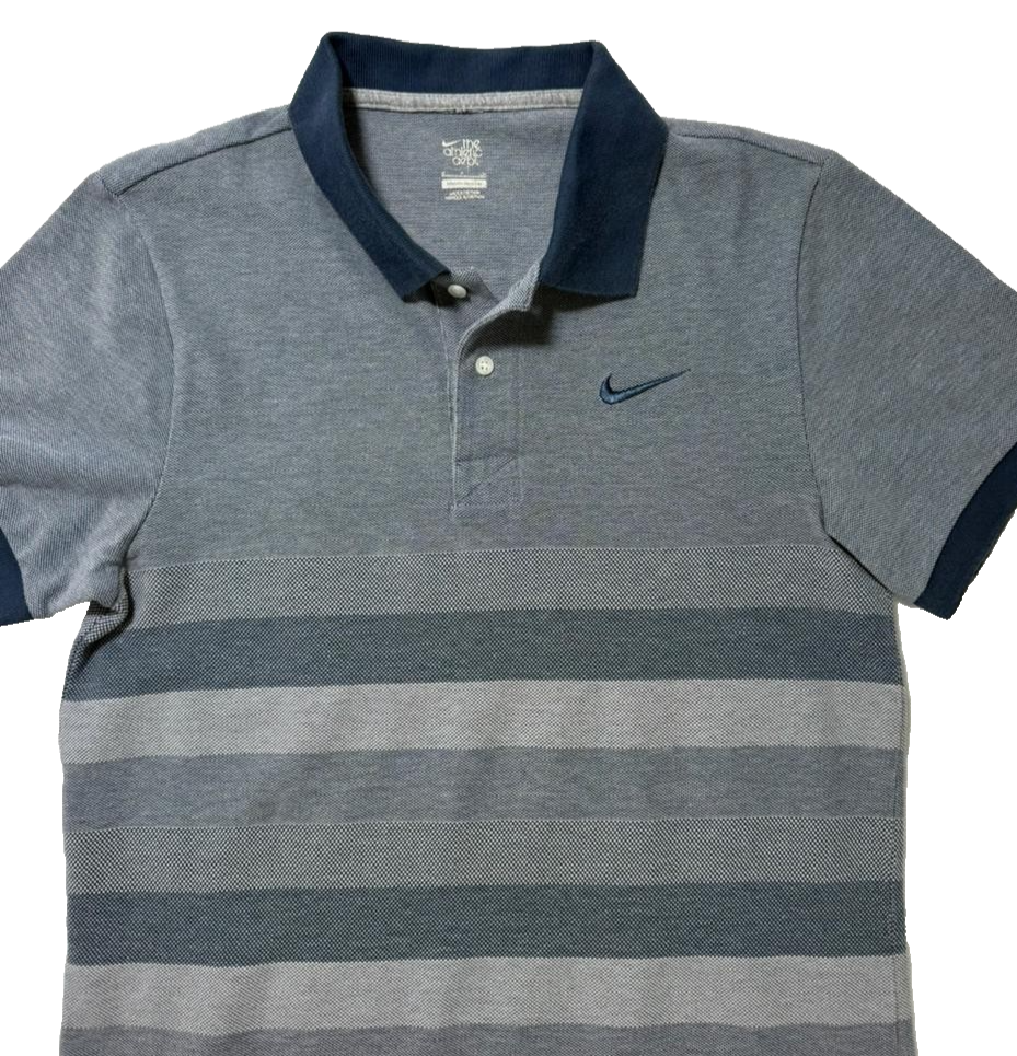 Nike The Athletic Depr Stripe Collar Cotton T-Shirt | Size: S